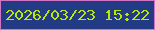 文字の大きさ：2、枠の色：d174c2、背景の色：233a85、文字の色：b7e80a 無料ブログパーツのブログ時計