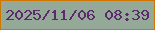 文字の大きさ：5、枠の色：d17501、背景の色：95a999、文字の色：5c296d 無料ブログパーツのブログ時計