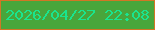 文字の大きさ：3、枠の色：d17625、背景の色：48a63b、文字の色：1ae58e 無料ブログパーツのブログ時計