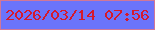 文字の大きさ：2、枠の色：d17797、背景の色：6b74fb、文字の色：d5192d 無料ブログパーツのブログ時計