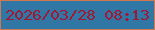 文字の大きさ：1、枠の色：d17850、背景の色：3077a5、文字の色：9f1934 無料ブログパーツのブログ時計