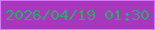 文字の大きさ：1、枠の色：d178fc、背景の色：a937be、文字の色：30a867 無料ブログパーツのブログ時計