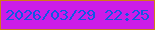 文字の大きさ：2、枠の色：d17a19、背景の色：cc1de8、文字の色：1159e3 無料ブログパーツのブログ時計