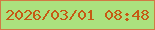 文字の大きさ：2、枠の色：d17a44、背景の色：abe17e、文字の色：c65a14 無料ブログパーツのブログ時計