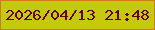 文字の大きさ：3、枠の色：d17b1e、背景の色：c5c90d、文字の色：670001 無料ブログパーツのブログ時計