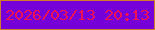 文字の大きさ：1、枠の色：d17c2d、背景の色：7601d8、文字の色：ee1156 無料ブログパーツのブログ時計