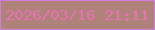 文字の大きさ：1、枠の色：d17cde、背景の色：af837a、文字の色：e970b4 無料ブログパーツのブログ時計