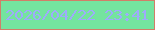 文字の大きさ：1、枠の色：d17e68、背景の色：74e49f、文字の色：9eabfb 無料ブログパーツのブログ時計