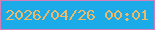 文字の大きさ：3、枠の色：d17eba、背景の色：1cabe9、文字の色：ebb968 無料ブログパーツのブログ時計