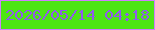 文字の大きさ：5、枠の色：d17efe、背景の色：4de613、文字の色：905beb 無料ブログパーツのブログ時計