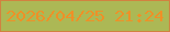 文字の大きさ：3、枠の色：d18240、背景の色：acb855、文字の色：ef9027 無料ブログパーツのブログ時計