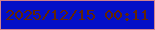 文字の大きさ：3、枠の色：d1828e、背景の色：040fc7、文字の色：632503 無料ブログパーツのブログ時計