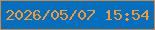 文字の大きさ：5、枠の色：d18641、背景の色：036fbe、文字の色：fb972c 無料ブログパーツのブログ時計