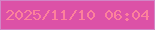 文字の大きさ：1、枠の色：d186c6、背景の色：dc51a7、文字の色：fc819c 無料ブログパーツのブログ時計