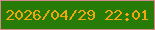 文字の大きさ：4、枠の色：d1898d、背景の色：277c07、文字の色：f0a70d 無料ブログパーツのブログ時計
