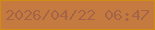 文字の大きさ：3、枠の色：d18d13、背景の色：c57b3f、文字の色：a56347 無料ブログパーツのブログ時計