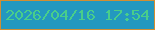 文字の大きさ：3、枠の色：d18e33、背景の色：2398bf、文字の色：49ce8a 無料ブログパーツのブログ時計