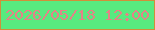 文字の大きさ：5、枠の色：d18f39、背景の色：58ea7f、文字の色：e58287 無料ブログパーツのブログ時計