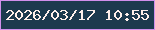 文字の大きさ：5、枠の色：d18fec、背景の色：1d3a4e、文字の色：fff0eb 無料ブログパーツのブログ時計