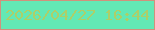 文字の大きさ：2、枠の色：d1917c、背景の色：63e8b5、文字の色：adcf68 無料ブログパーツのブログ時計