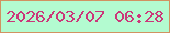 文字の大きさ：3、枠の色：d19261、背景の色：b3fbd0、文字の色：cb377a 無料ブログパーツのブログ時計