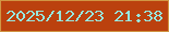文字の大きさ：1、枠の色：d19644、背景の色：bb410e、文字の色：97e8e0 無料ブログパーツのブログ時計