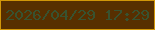 文字の大きさ：1、枠の色：d19709、背景の色：572f00、文字の色：385230 無料ブログパーツのブログ時計