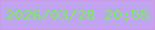文字の大きさ：4、枠の色：d197e4、背景の色：c1a4ef、文字の色：71f452 無料ブログパーツのブログ時計
