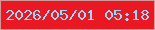 文字の大きさ：4、枠の色：d1999a、背景の色：ea1823、文字の色：9edaf7 無料ブログパーツのブログ時計