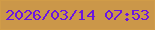 文字の大きさ：4、枠の色：d19c48、背景の色：cb9749、文字の色：6b15e1 無料ブログパーツのブログ時計