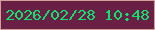文字の大きさ：3、枠の色：d1a098、背景の色：6a2045、文字の色：09e471 無料ブログパーツのブログ時計