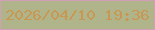 文字の大きさ：1、枠の色：d1a0b6、背景の色：afb48b、文字の色：c89752 無料ブログパーツのブログ時計