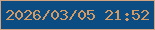 文字の大きさ：4、枠の色：d1a282、背景の色：0b4d83、文字の色：d49a64 無料ブログパーツのブログ時計