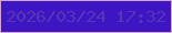 文字の大きさ：2、枠の色：d1a3d3、背景の色：3e15c3、文字の色：5835b6 無料ブログパーツのブログ時計