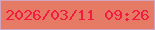 文字の大きさ：2、枠の色：d1a4bf、背景の色：e57b64、文字の色：f11c3f 無料ブログパーツのブログ時計