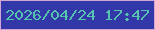 文字の大きさ：2、枠の色：d1a5d5、背景の色：3238a7、文字の色：56c3b0 無料ブログパーツのブログ時計