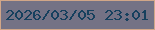文字の大きさ：3、枠の色：d1a688、背景の色：747285、文字の色：16405e 無料ブログパーツのブログ時計