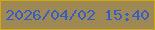 文字の大きさ：4、枠の色：d1a712、背景の色：9e8955、文字の色：345dc8 無料ブログパーツのブログ時計