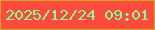 文字の大きさ：3、枠の色：d1a726、背景の色：ff4b3e、文字の色：83fe95 無料ブログパーツのブログ時計