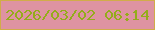 文字の大きさ：5、枠の色：d1ac49、背景の色：de93a1、文字の色：94ac1a 無料ブログパーツのブログ時計