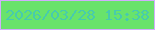文字の大きさ：3、枠の色：d1aefd、背景の色：69e36b、文字の色：47cbad 無料ブログパーツのブログ時計
