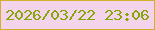 文字の大きさ：3、枠の色：d1b02c、背景の色：f4d4eb、文字の色：84a606 無料ブログパーツのブログ時計