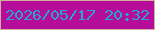 文字の大きさ：4、枠の色：d1b19d、背景の色：b60c9a、文字の色：29a5d5 無料ブログパーツのブログ時計