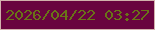 文字の大きさ：1、枠の色：d1b1ac、背景の色：69043f、文字の色：697317 無料ブログパーツのブログ時計