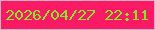 文字の大きさ：1、枠の色：d1b1c6、背景の色：fc1a64、文字の色：88e827 無料ブログパーツのブログ時計