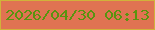 文字の大きさ：2、枠の色：d1b23a、背景の色：e07352、文字の色：59940f 無料ブログパーツのブログ時計