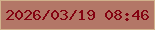 文字の大きさ：5、枠の色：d1b28c、背景の色：b37767、文字の色：840211 無料ブログパーツのブログ時計