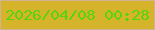 文字の大きさ：5、枠の色：d1b292、背景の色：d5b32b、文字の色：56d50c 無料ブログパーツのブログ時計