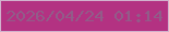 文字の大きさ：2、枠の色：d1b2cd、背景の色：b33282、文字の色：925c89 無料ブログパーツのブログ時計