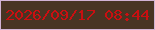 文字の大きさ：2、枠の色：d1b2d4、背景の色：483423、文字の色：ca0f11 無料ブログパーツのブログ時計